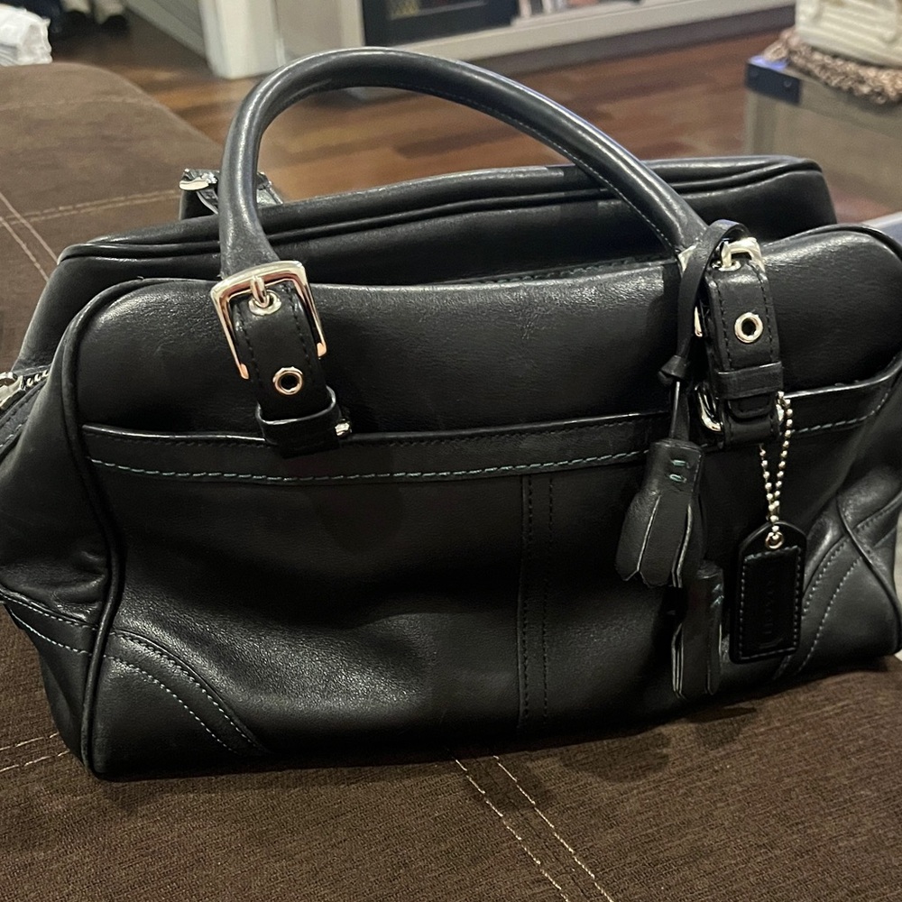 Coach Black Leather Women's Bag